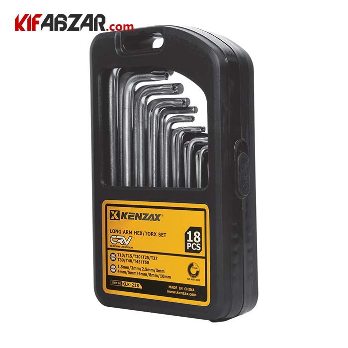 ست آچار آلن بلند 18 عددی کنزاکس مدل KLK-218