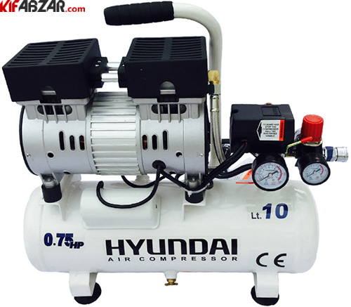 کمپرسور باد 10 لیتری هیوندای مدل AC-1075 بی صدا