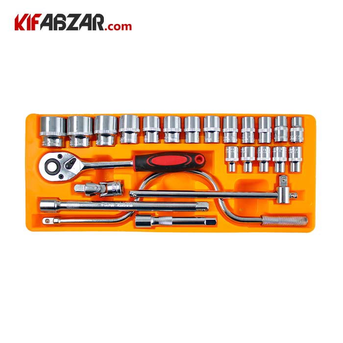 جعبه بکس 1/2 اینچ 6 پر 25 عددی تات مدل TAT 25