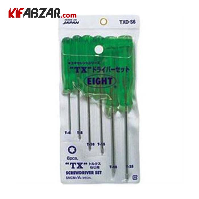 ست پیچ گوشتی ستاره ای آلنی شش عددی ایت مدل TXD S6