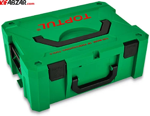 جعبه ابزار سامسونتی سبز 104 پارچه پلاستیکی تاپ تول مدل GCZ 104A 3 لیست ابزارهای موجود در جعبه ابزار GCZ-104A تاپ تول