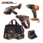 کیت دریل چکشی و مینی فرز و بتن کن شارژی آاگ مدل JP18H3 402