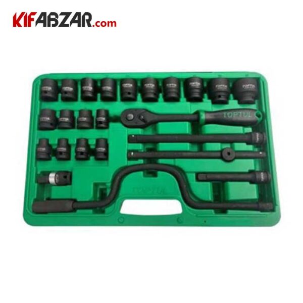 جعبه بکس فشارقوی 1/2 اینچ 24 پارچه تاپ تول مدل GDAI2401 - Image 1