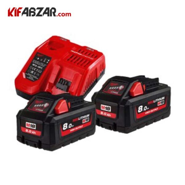 کیت باتری و شارژر 18 ولت میلواکی مدل M18HNRG 802 - Image 1