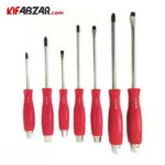ست پیچ گوشتی ضربه خور دسته پلاستیکی 7 عددی رونیکس مدل RH 2910