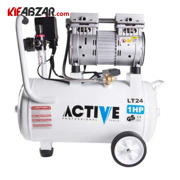 کمپرسور باد سایلنت 24 لیتری اکتیو مدل AC-1324SP - Image 1