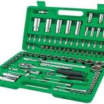 جعبه ابزار سبز 94 پارچه پلاستیکی تاپ تول TOPTUL