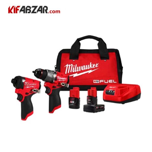 ست دریل و پیچ بند شارژی 12 ولت میلواکی مدل3497-22(ساخت کشور مکزیک) - Image 1