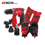 دریل شارژی میلواکی + پک 33 پارچه میلواکی + دستکش ایمنی میلواکی
