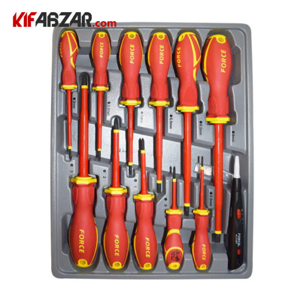 ست پیچ گوشتی دوسو و چهارسو 12 عددی فورس مدل 2125N