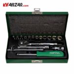 جعبه بکس 17 پارچه هواگیری  1/4 اینچ تاپ تول مدل GCAD1701