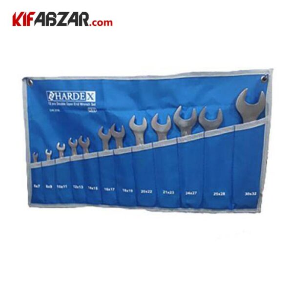 ست آچار یکسر تخت یکسر رینگی 12 عددی هاردکس - Image 1