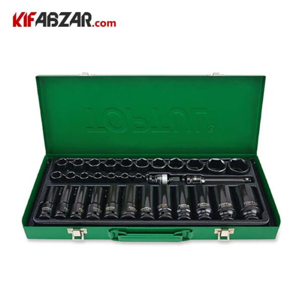 جعبه بکس 1/2 اینچ بلند و کوتاه فشارقوی 32 پارچه تاپ تول مدل GDAD3201 - Image 1