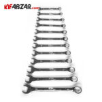ست آچار یکسر تخت یکسر رینگی  12 عددی اچ تی 252