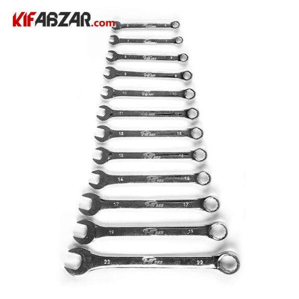 ست آچار یکسر تخت یکسر رینگی  12 عددی اچ تی 252 - Image 1