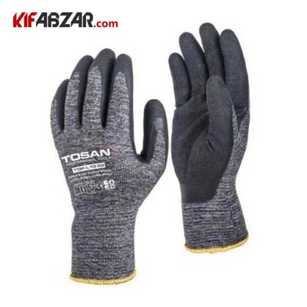 دستکش ایمنی ضد برش لاتکس توسن مدل TDP L10 BS - Image 1