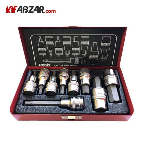 جعبه بکس 1/2 اینچ شش گوش 9 پارچه رونیکس مدل RH 2692