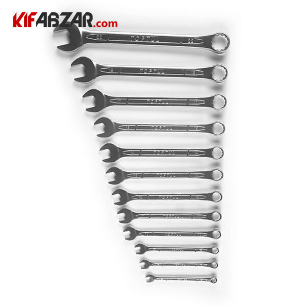 ست آچار یکسر تخت یکسر رینگی  12 عددی تاپ تول مدل GAAA1213 - Image 1
