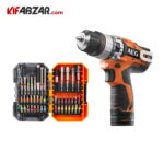 ست دریل پیچگوشتی شارژی +جعبه سری پیچگوشتی 45 پارچه