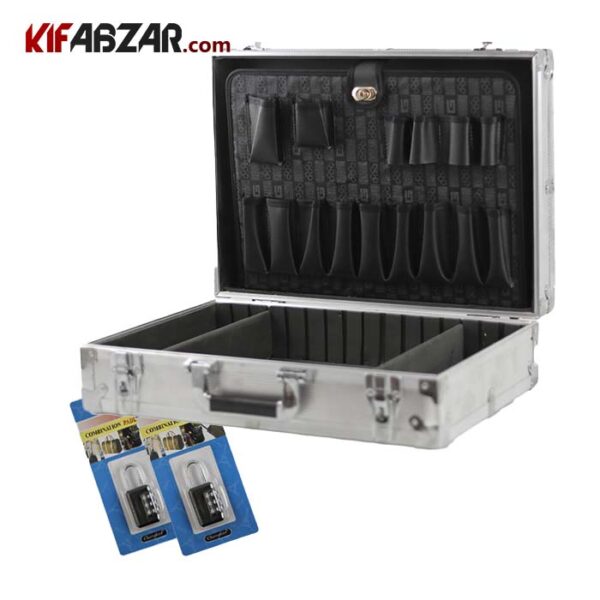 جعبه ابزار باریک آلومینیومی+ قفل رمز دار کیف - Image 1