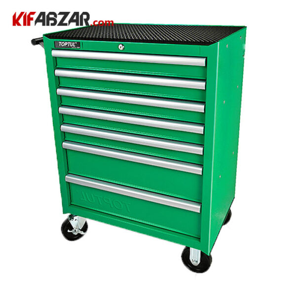 جعبه ابزار 7 کشو سبز-سفید تاپ تول مدل TCAN0701