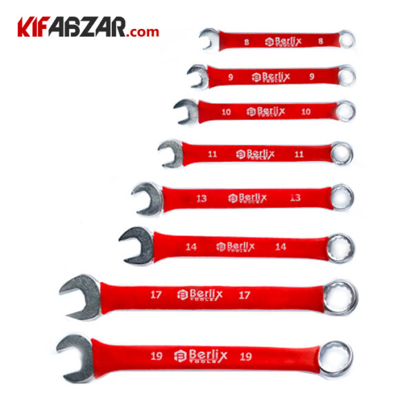 ست آچار یکسر تخت یکسر رینگی 8 عددی برلیکس - Image 1