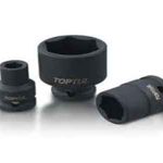 بکس مشکی کوتاه 1/2، 6 پر سایز 24 تاپ تول TOPTUL