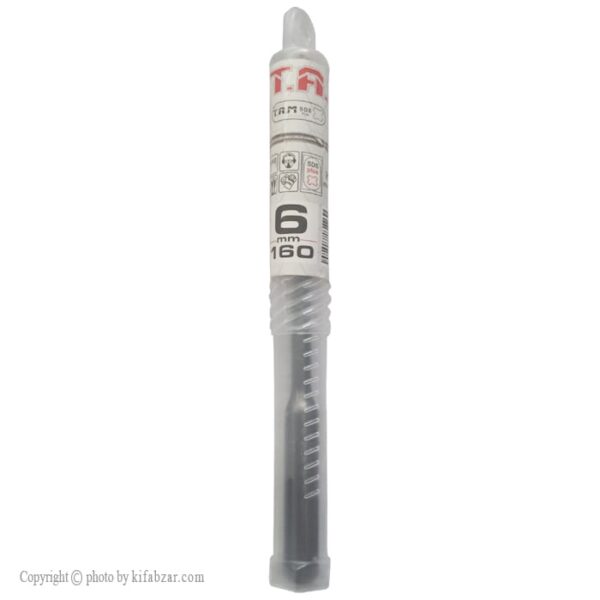 مته چهار شیار SDSPlus تی ای ام مدل TAM-6-160 سایز 6 میلی‌متر 16 سانت - Image 1