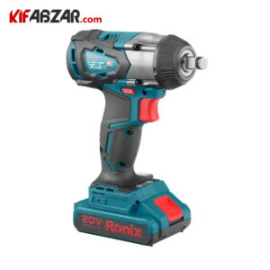 نمای کناری آچار بکس شارژی براشلس 20 ولت رونیکس مدل 8907