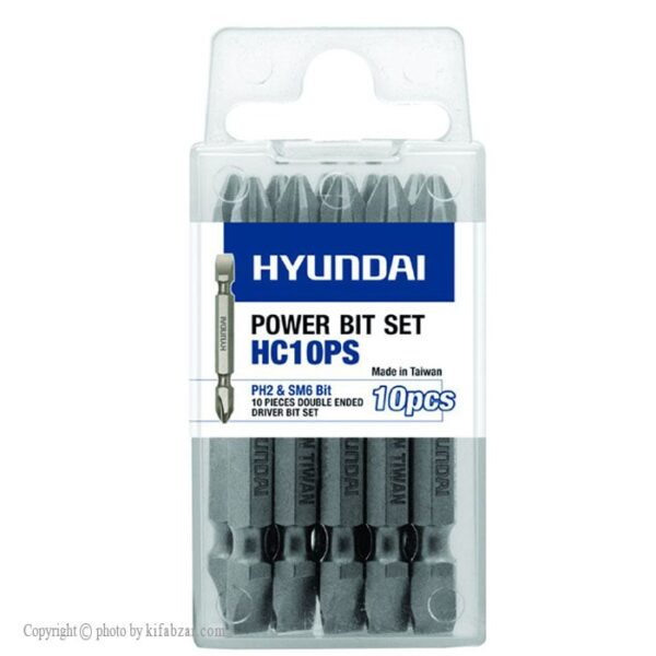 سر پیچ گوشتی 10 عددی هیوندای مدل HC10PS یکسردوسو یکسرچهارسو - Image 1