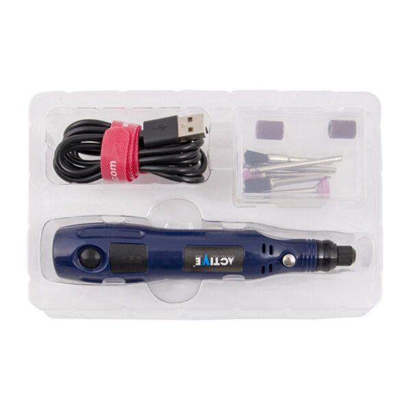 کیت  فرز مینیاتوری شارژی 10 پارچه اکتیو مدل AC-2810G - Image 9