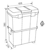 جعبه ابزار پلاستیکی پورت‌بگ مدل PO.10M چرخ دار - Image 7