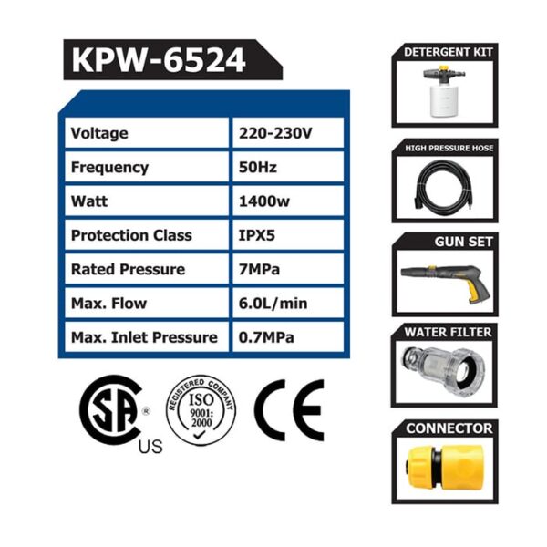 کارواش 110 بار دینامی کنزاکس مدل KPW-6524 - Image 8