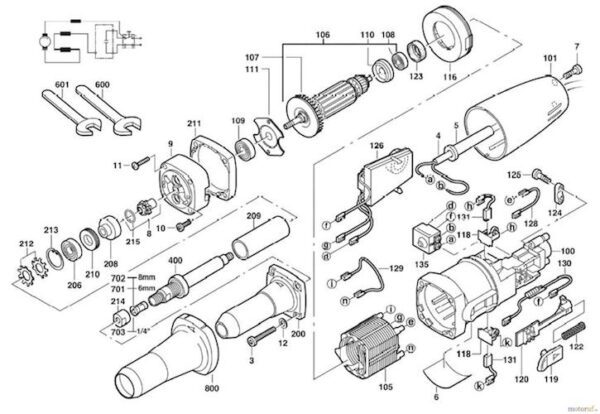 فرز انگشتي آاگ مدل  GSL 600 E گلو بلند - Image 3