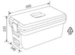 جعبه ابزار پلاستیکی پورت‌بگ مدل P.O.09M چرخ دار - Image 3
