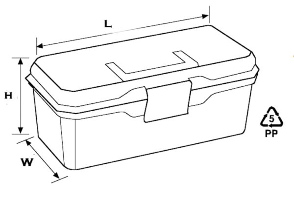 جعبه ابزار پلاستیکی پورت‌ بگ مدل AX.01 سایز 13 اینچ - Image 6