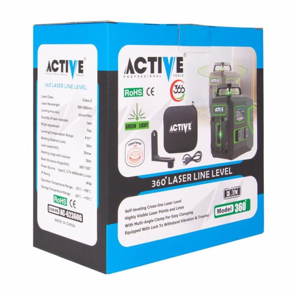 تراز لیزری شارژی اکتیومدل AC 62360G - Image 10
