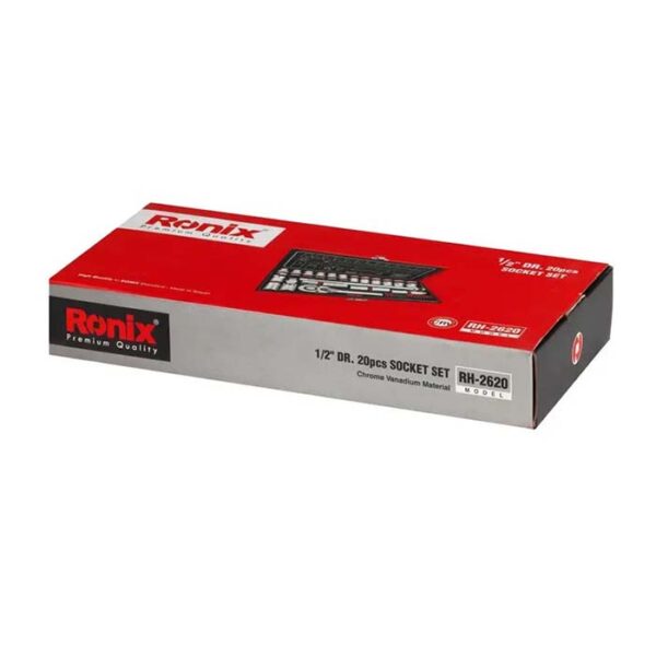 جعبه بکس 1/2 اینچ 20 پارچه رونیکس مدل RH 2620 - Image 5