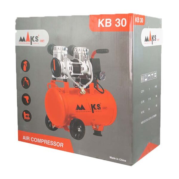 کمپرسور باد سایلنت 30 لیتری مکس مدل KB30 - Image 7
