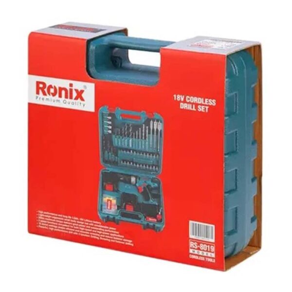 مجموعه پیچ گوشتی شارژی 18 ولت 53 عددی رونیکس مدل RS-8019 - Image 7