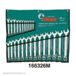 آچار یکسر تخت یکسر رینگی هنس 26 عددی مدل 166326M - Image 2