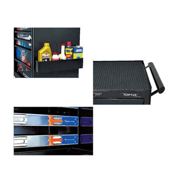 جعبه ابزار 7 کشو چرخ دار ذغالی بدون ابزار تاپ تول مدل TCAQ0707 - Image 2