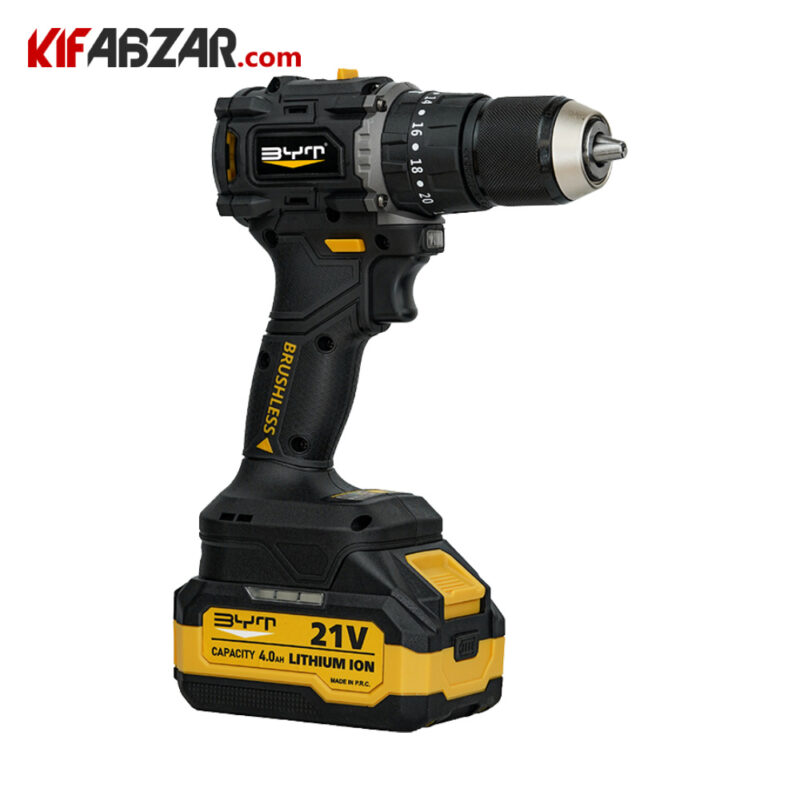 عکس دریل پیچ گوشتی چکشی شارژی 21 ولت بی وای تی مدل 1221-8