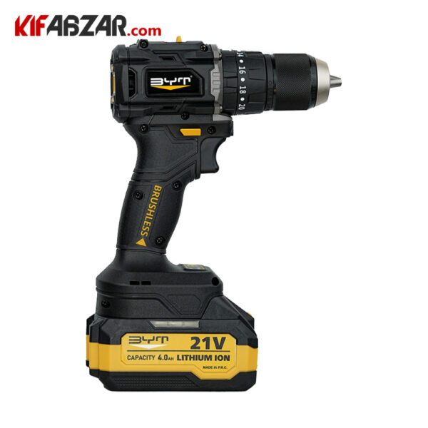 خرید دریل پیچ گوشتی براشلس شارژی 21ولت BYT مدل 1221-8