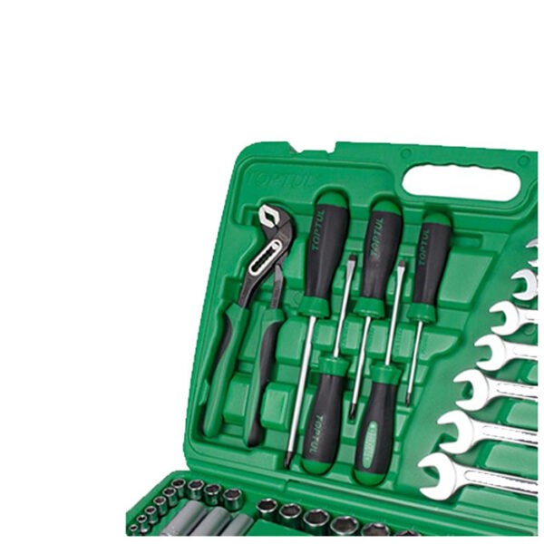 جعبه ابزار سبز 80 پارچه پلاستیکی تاپ تول مدل GCAI8002 - Image 3
