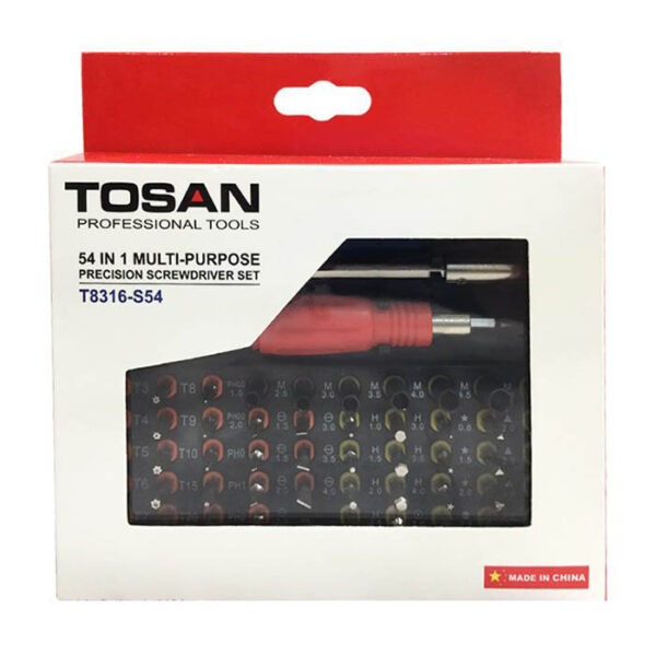 کیت پیچ گوشتی 54 پارچه توسن مدل T814-S54 - Image 2