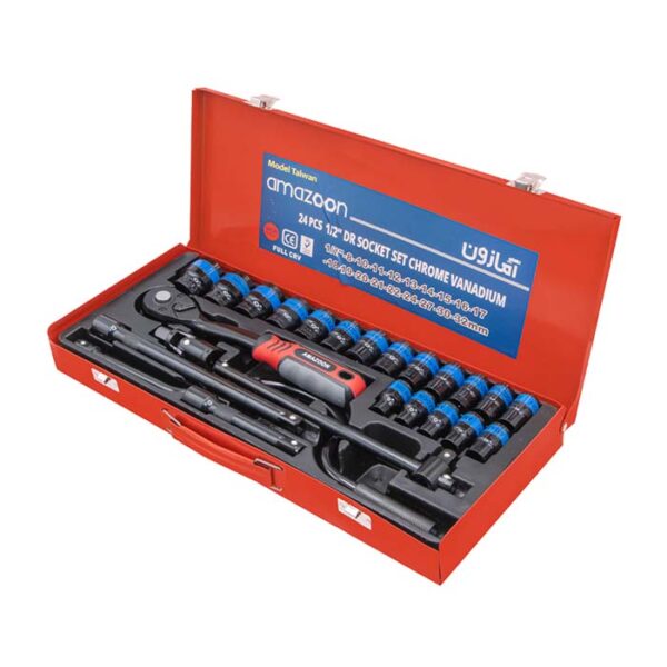 جعبه بکس 1/2 اینچ 24 پارچه هندلی آمازون مدل DR SOCKET SET - Image 3