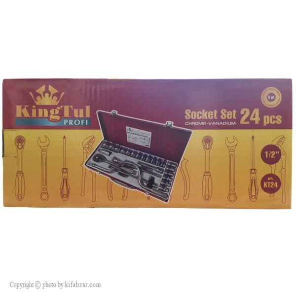جعبه بکس مکانیکی کینگ تول مدل KIT-24 شش گوشه - Image 8
