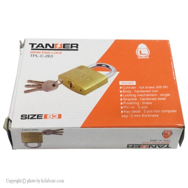 قفل آویز تنسر مدل TPL-H-063 سایز 63 میلی متر - Image 3