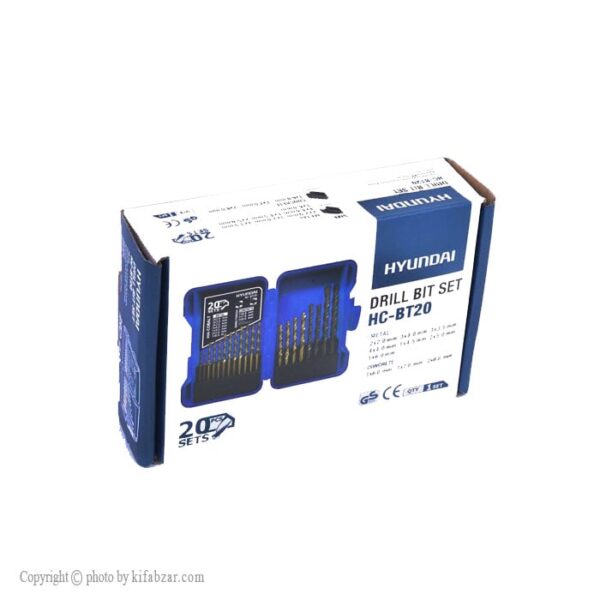 مجموعه 20 عددی مته هیوندای مدل HC-BT20 - Image 4